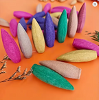Pack de 100 Conos de Incienso de Cascada "Big Spark" (16 Minutos de Duración) - Set de Conos de Reflujo Premium. 9 Aromas Naturales y Colores Vibrantes para Relajación y Meditación.