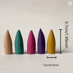 Pack de 100 Conos de Incienso de Cascada "Big Spark" (16 Minutos de Duración) - Set de Conos de Reflujo Premium. 9 Aromas Naturales y Colores Vibrantes para Relajación y Meditación.