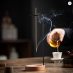Soporte de Incienso Moderno de Madera: Diseño Invertido "Anti-Cenizas". Elegante Quemador para Varillas que Mantiene tu Espacio Impecable. Decoración de Lujo para el Hogar.