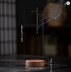 Soporte de Incienso Moderno de Madera: Diseño Invertido "Anti-Cenizas". Elegante Quemador para Varillas que Mantiene tu Espacio Impecable. Decoración de Lujo para el Hogar.