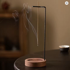 Soporte de Incienso Moderno de Madera: Diseño Invertido "Anti-Cenizas". Elegante Quemador para Varillas que Mantiene tu Espacio Impecable. Decoración de Lujo para el Hogar.