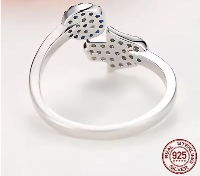 Anillo Protector "Doble Amuleto": Mano de Fátima y Ojo Turco en Plata de Ley 925. Diseño Ajustable con Cristales, Joyería con Intención y Estilo