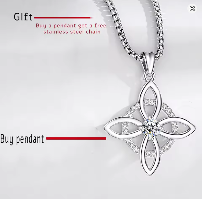 Collar Nudo de Bruja en Plata de Ley 925 - Amuleto Ancestral de Protección y Poder Femenino. Joyería con Intención y Diseño Celta Sagrado.